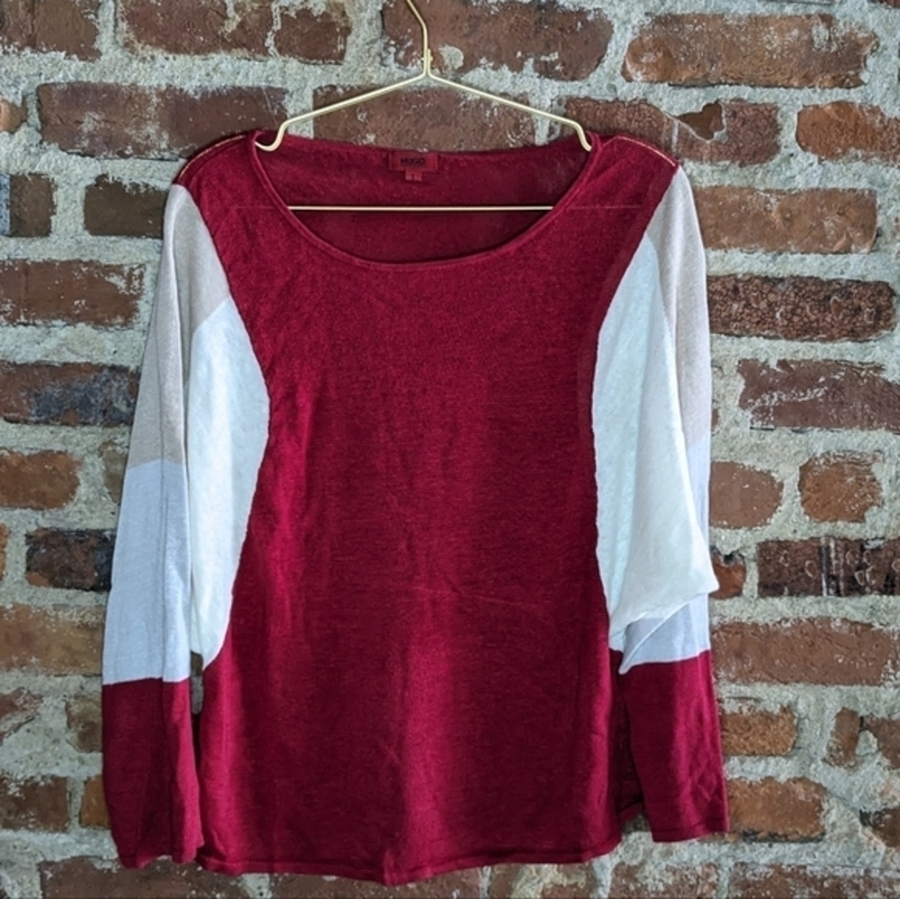 Hugo Boss Small Color‎ Block Bat-Wing Sweater